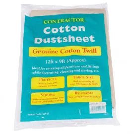 BOND-IT DUST SHEET - COTTON TWILL 12' X 9FT (CREAM)