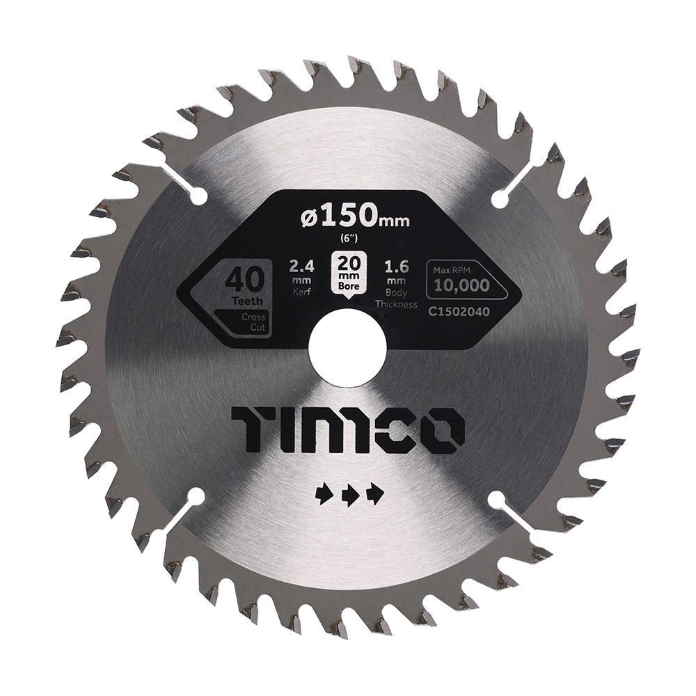 [C1502040] Circular Saw Blade - Trimming/Crosscut - Medium/Fine 150 x 20 x 40T