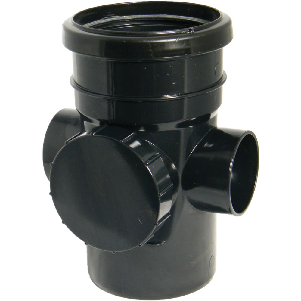 BM SOLV SOIL DBL SKT ACCESS PIPE 110 BLK