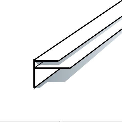 HYGIENE EXTERNAL CORNER 3000MM WHITE