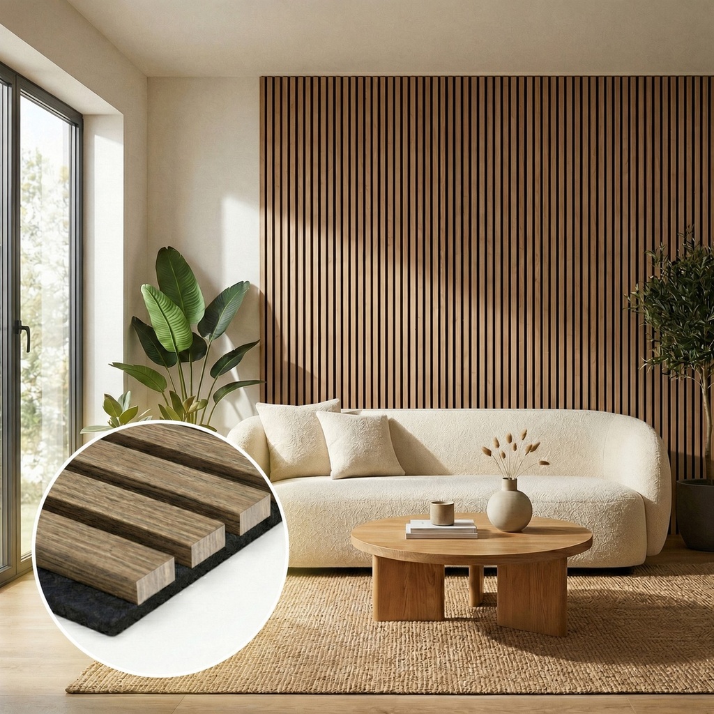[ACPSO] ACOUSTIC PANEL - SMOKED OAK 600MM X 2.4M