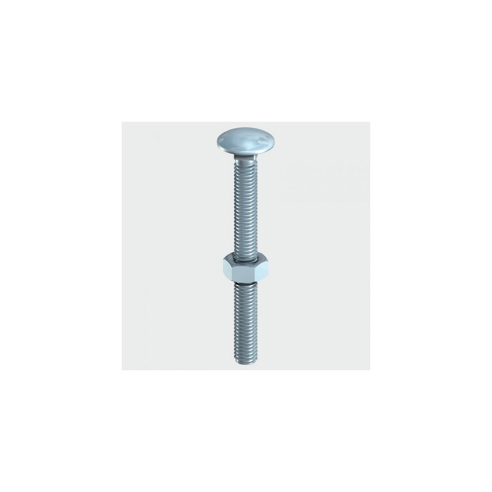 Carriage Bolts & Hex Nuts - Zinc M12 x 120 (10no)