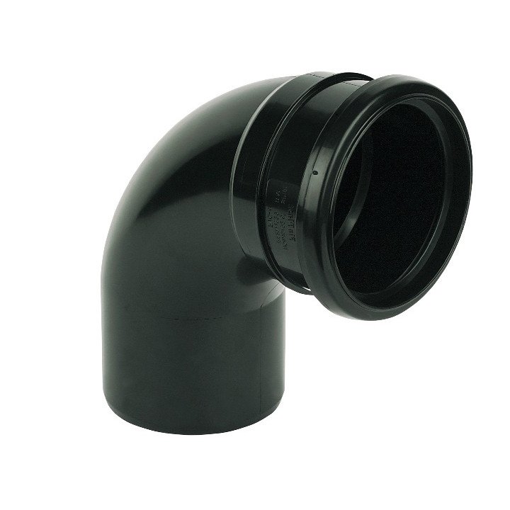 FLOPLAST 80mm HiCap 112.5* BEND (BLACK)