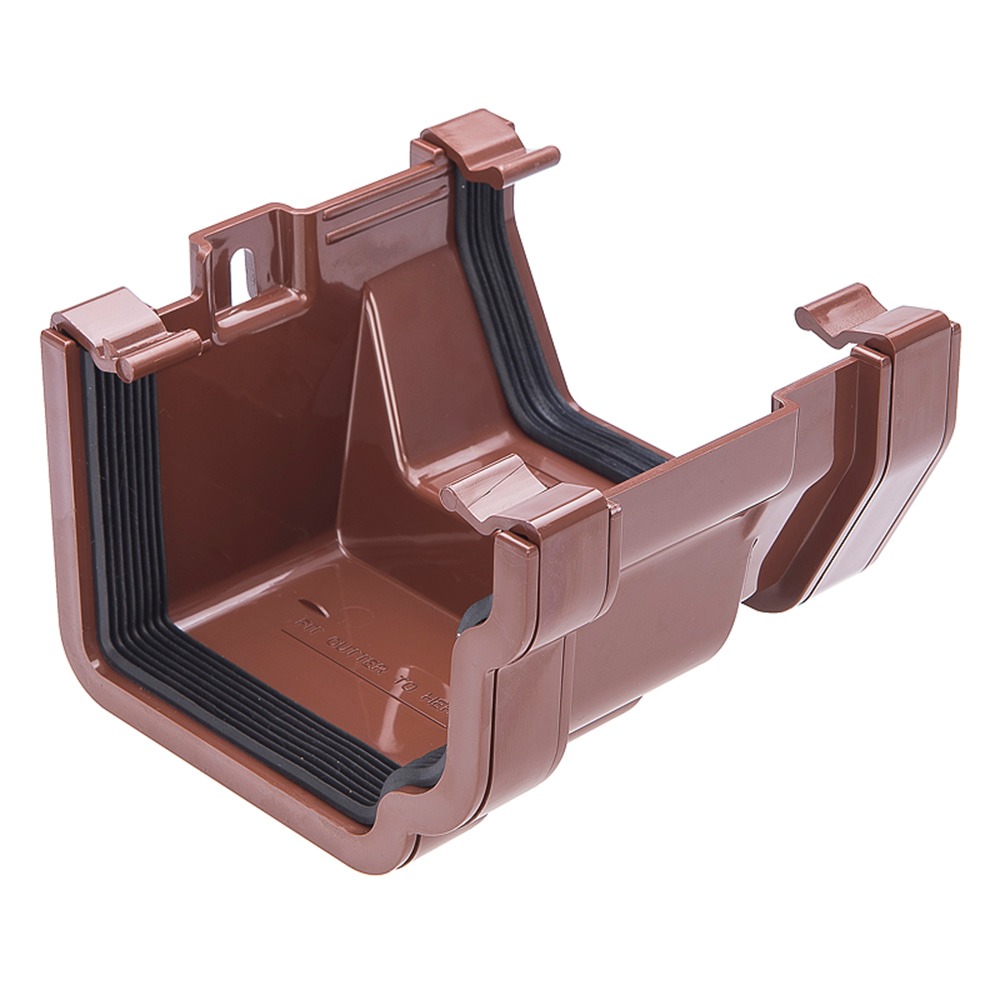 [OGS1BR] KAYFLOW OGEE/SQUARE GUTTER ADAPTOR-BROWN
