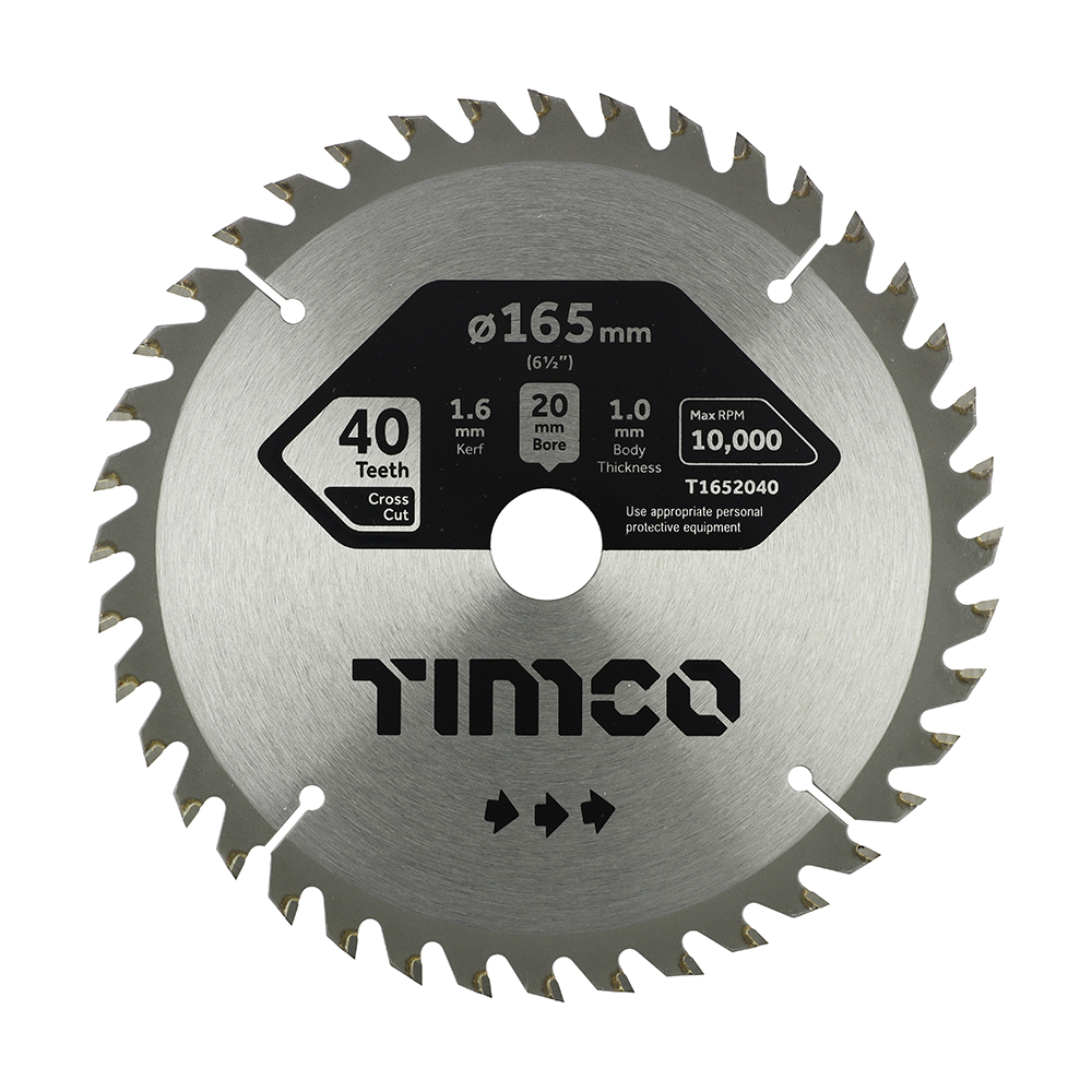 Handheld Cordless Circular Saw Blade 165 x 20 x 40T