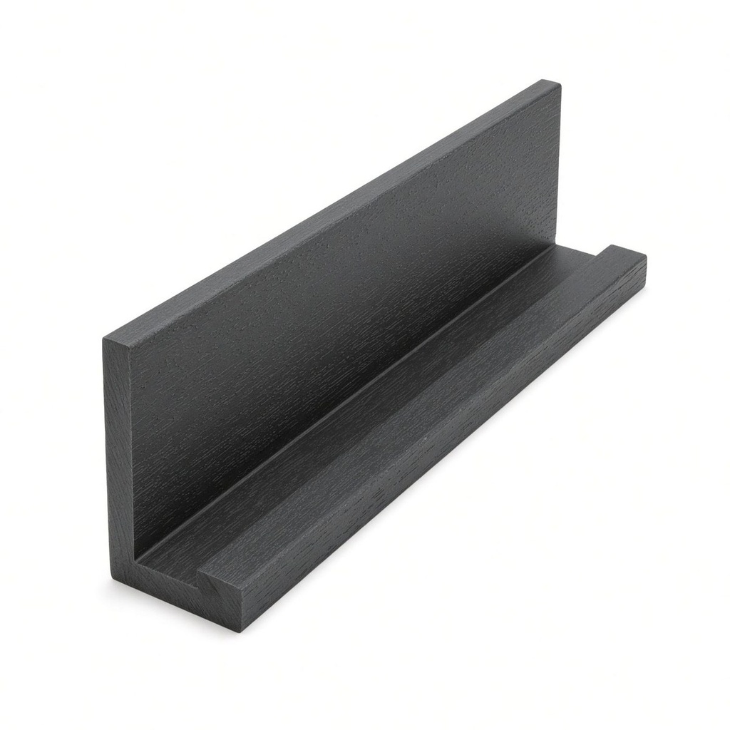 [EFSCST2.5DG] Eco Fascia WPC Slatted Cladding Starter/Corner Trim 2.5M (Dark Grey/Midnight)
