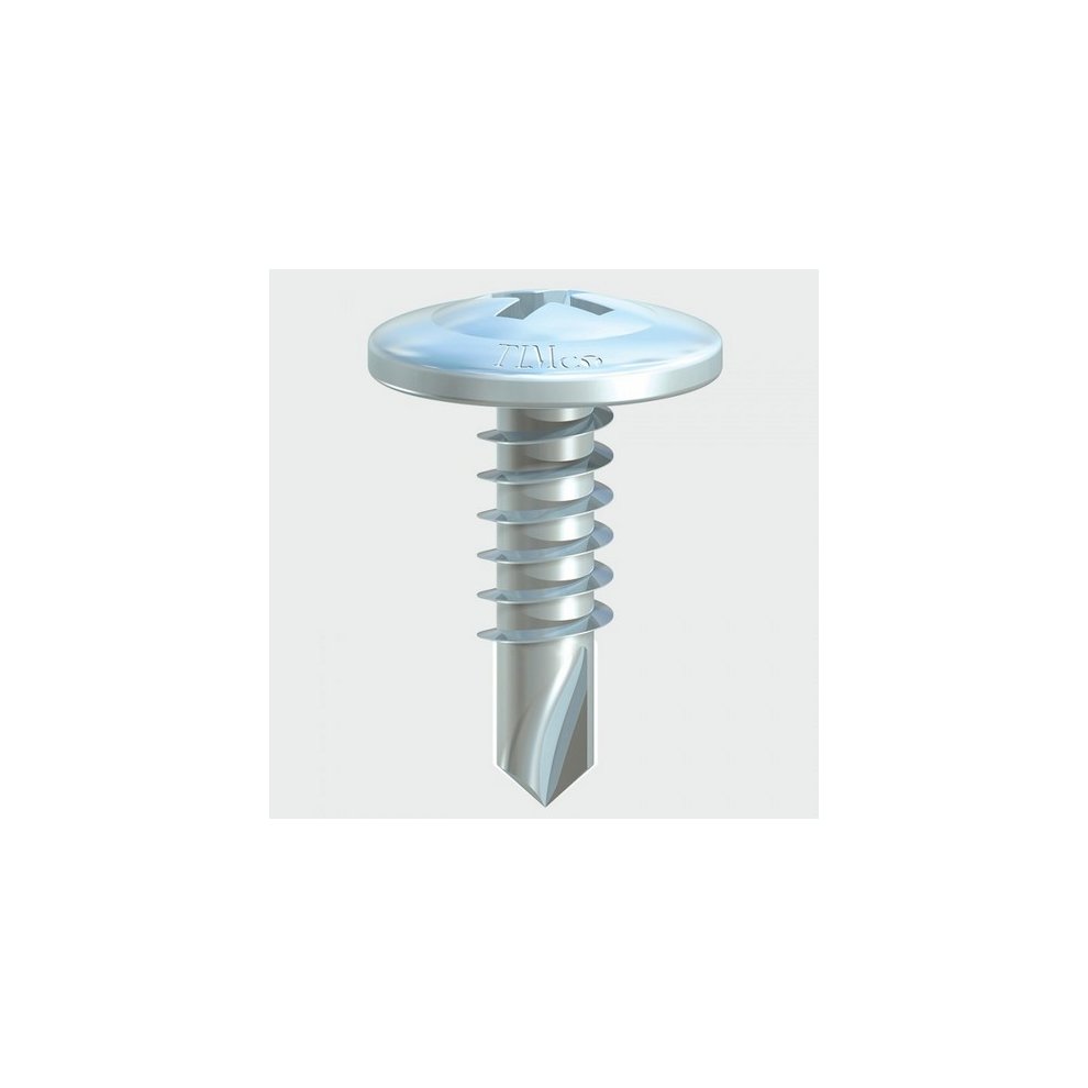 [00016WHSD] Metal Construction Sheet & Framing Screws - PH - Wafer - Self-Drilling - Zinc 4.2 x 16mm (1000no)