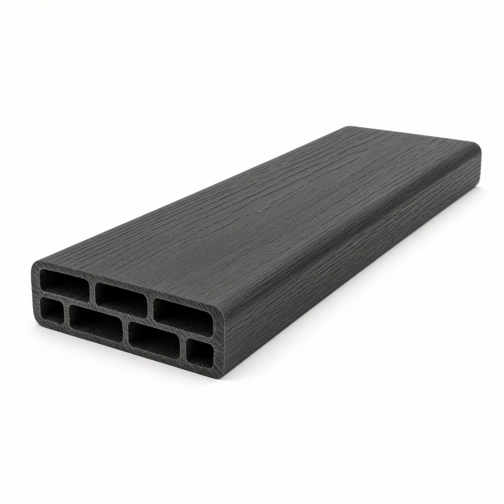 Eco Fascia WPC Bullnose Decking Board [135MM X 3.6M X 20MM] (Dark Grey/Midnight)