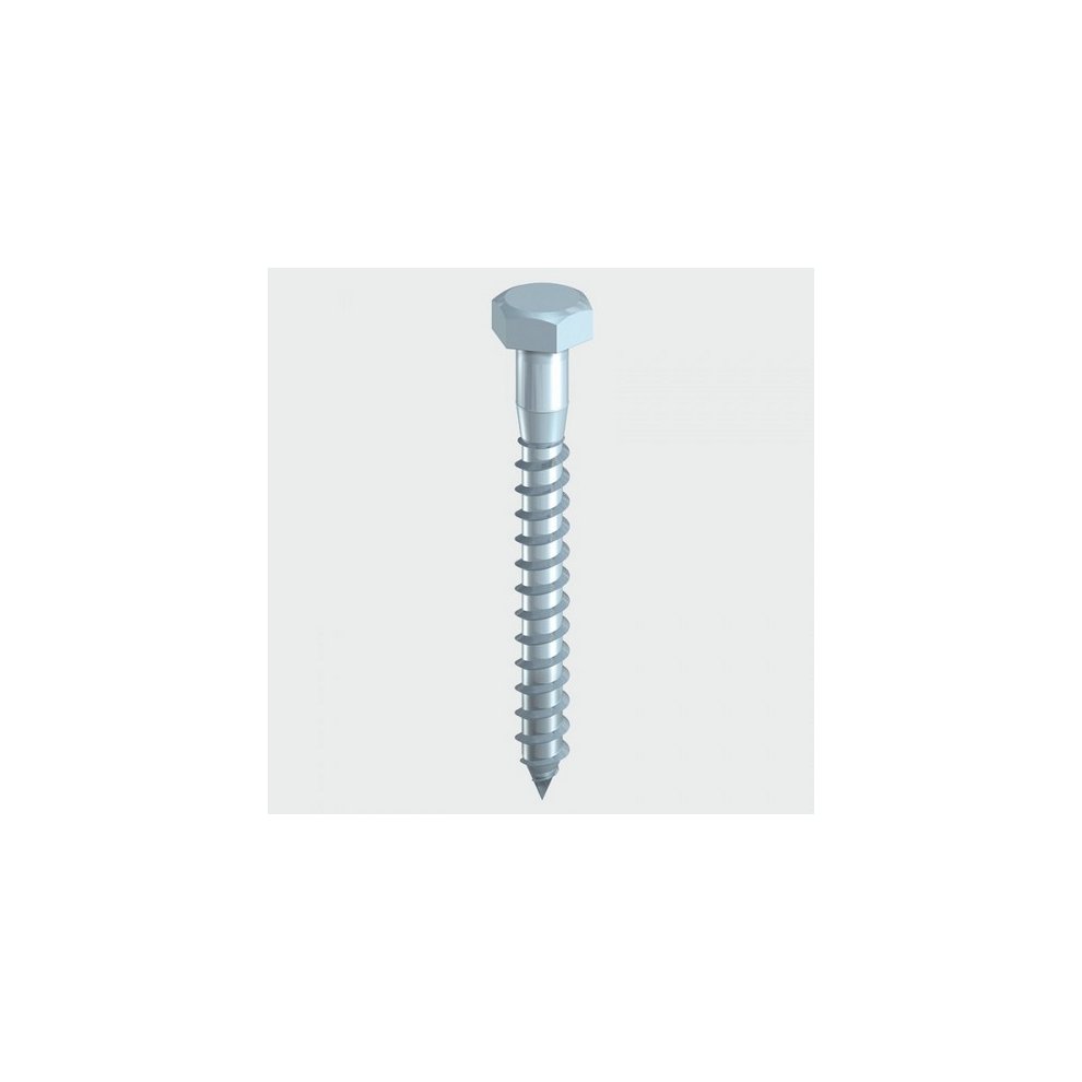 [0850CSC] Coach Screws - Hex - Zinc 8.0 x 50 (100no)