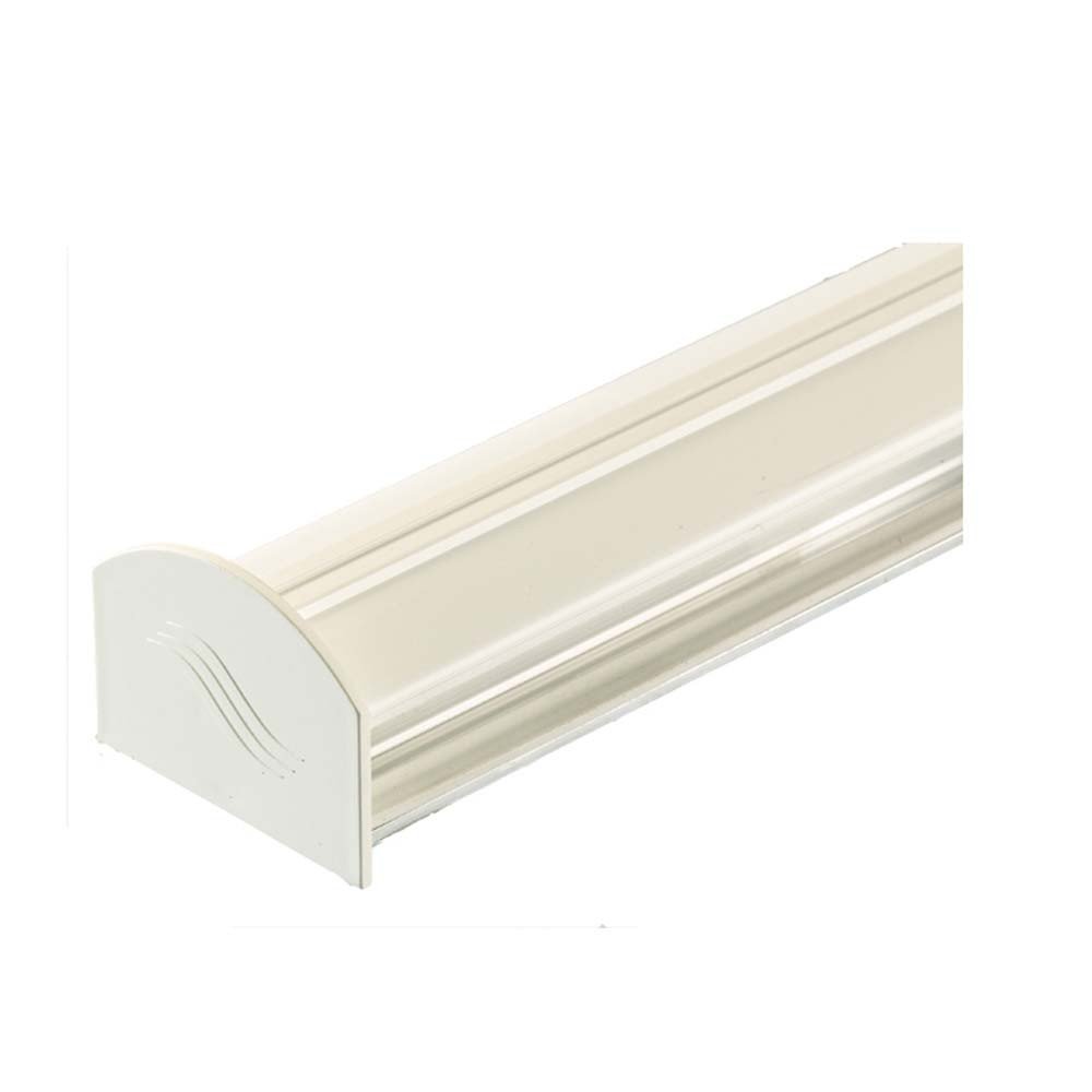 [COR-BAR-WHT-6000] COROTHERM GLAZING BAR CAP & BASE WITH END CAP WHITE 6000MM