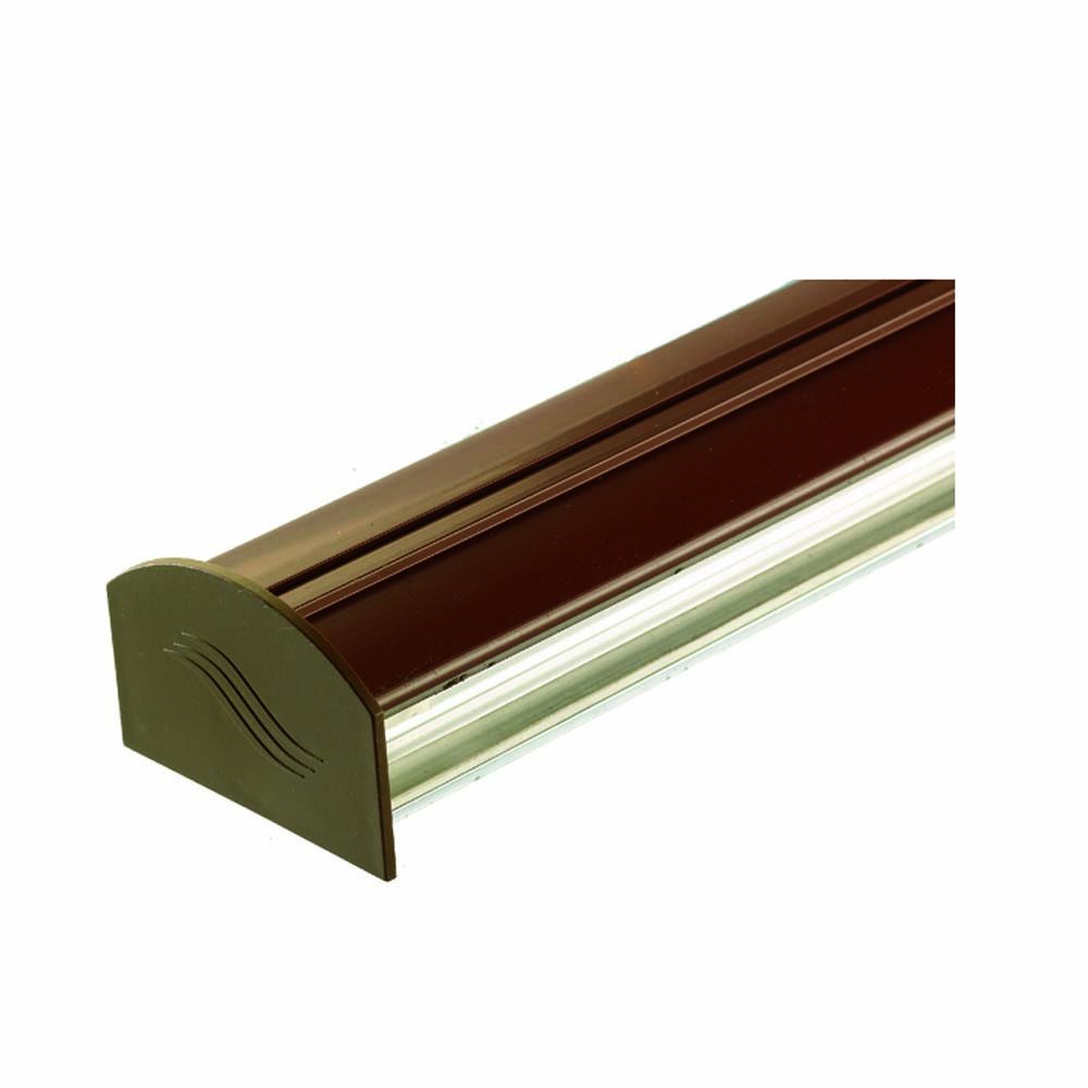 [COR-BAR-BRN-6000] Corotherm Glazing Bar Cap & Base with End Cap Brown 6000mm
