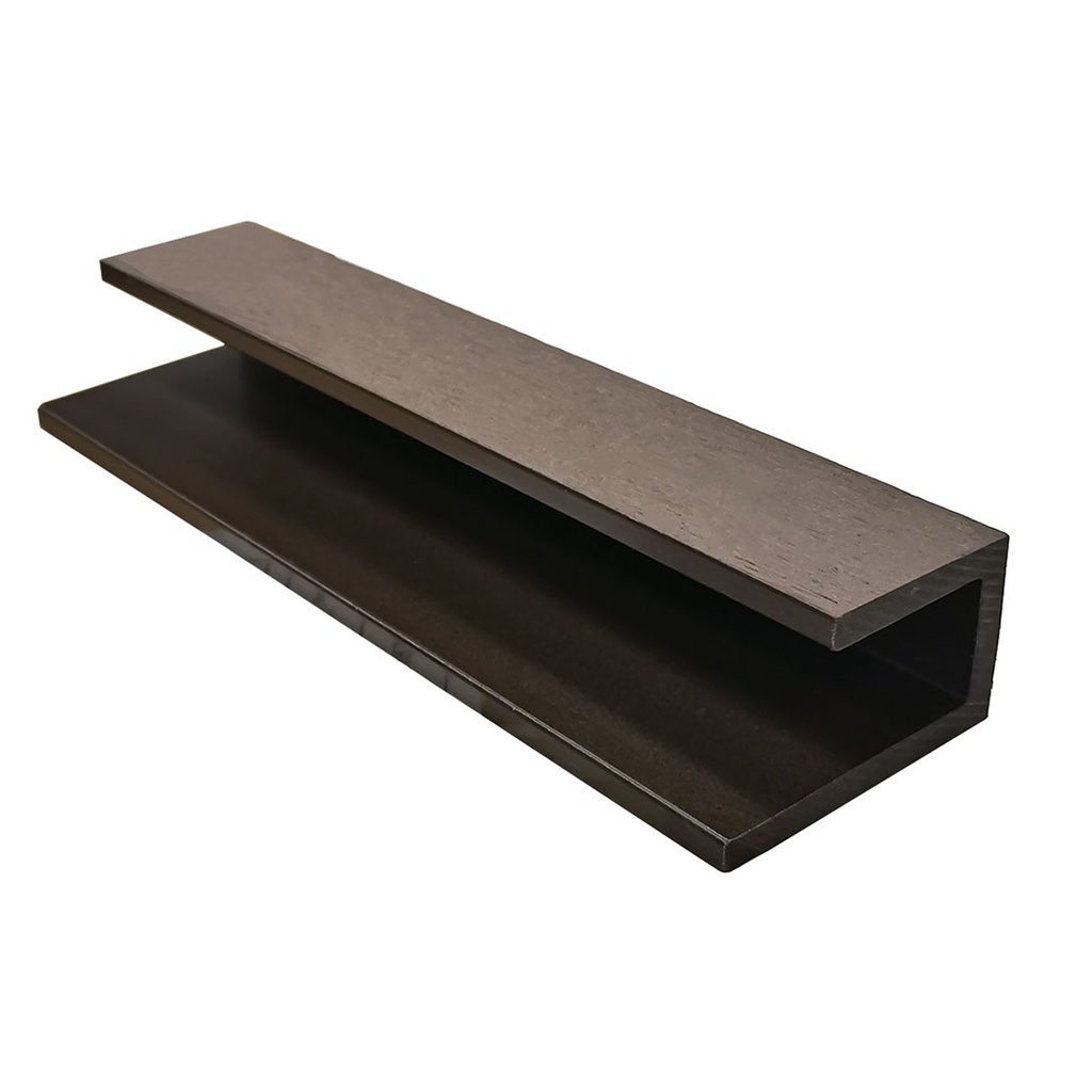[OUTCUTR2500CB] GG Composite Cladding U Trim Choco Brown 2500mm x 40mm