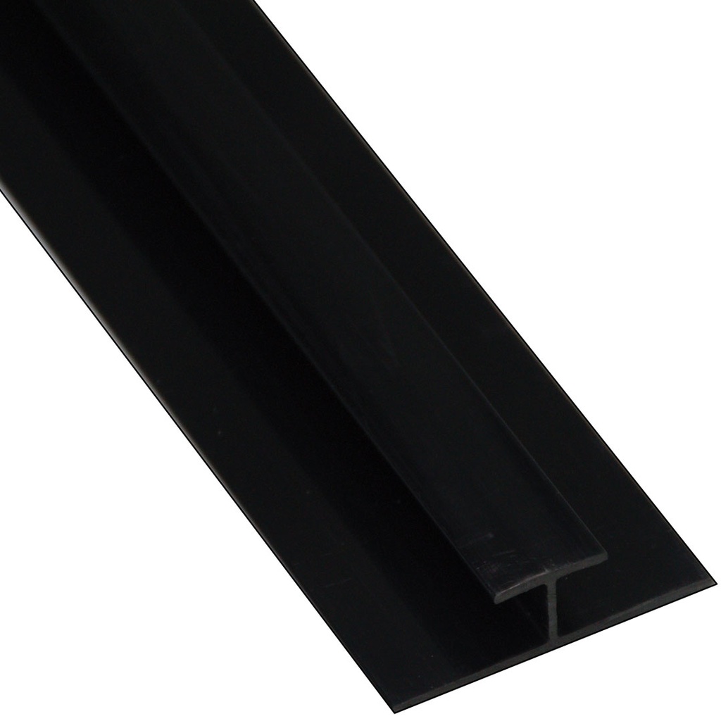 [PVC8MMHTRBL] GG PVC Cladding H Trim Matt Black 2700mm x 8mm