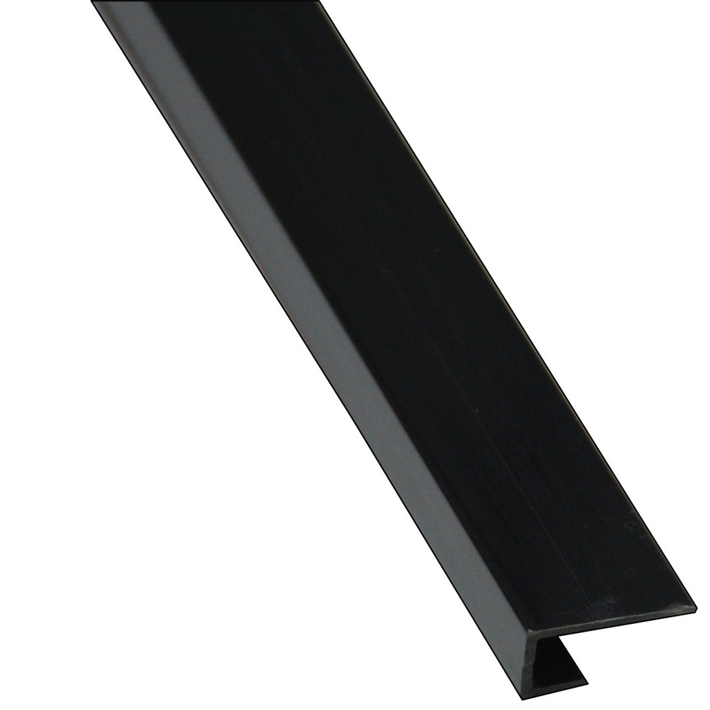 [PVC8MMUTBL] GG PVC Cladding U Trim Matt Black 2700mm x 8mm