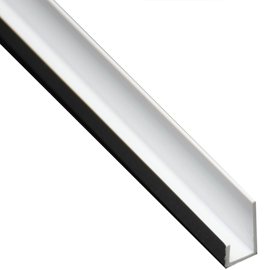 [PVC8MMUTSI] GG PVC Cladding U Trim Polished Chrome 2700mm x 8mm