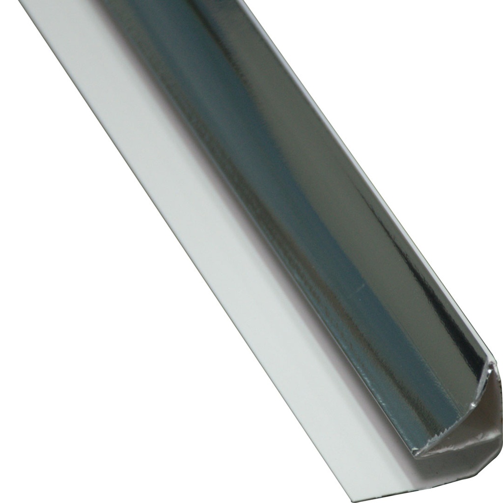 [PVC8MMCOSI] GG PVC Cladding Aluminium Coving Trim Polished Chrome 2700mm x 8mm