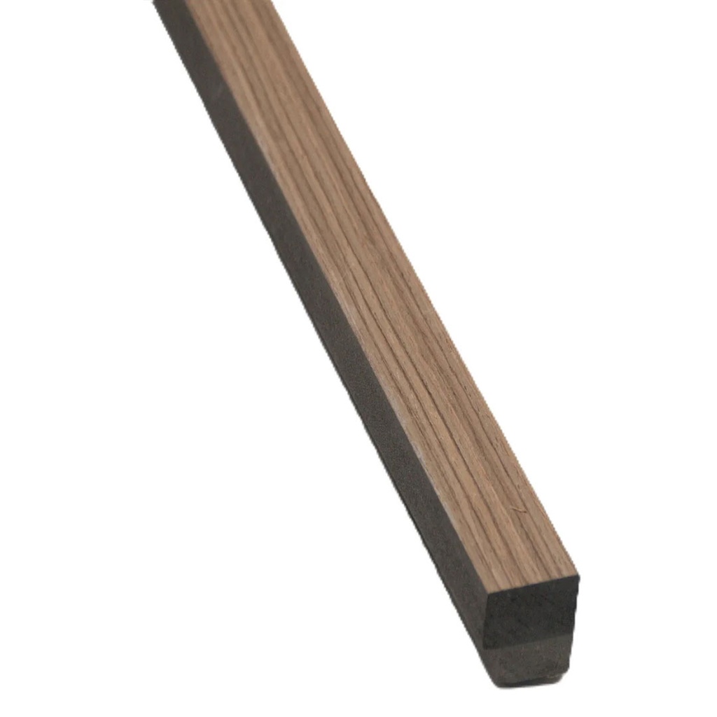 [SLPAENDTWALNT] GG Wood Veneer Acoustic Panel End Trim Light Walnut 2400mm x 27mm