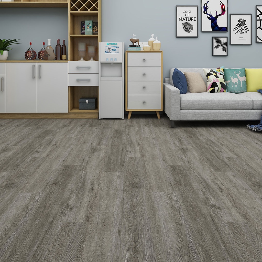 [SPC535AW0015] GG SPC Flooring Wood Embossed Finish Grey Oak 1220mm x 181mm
