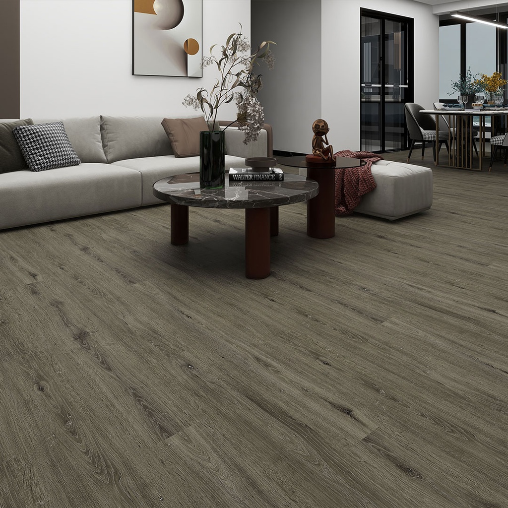[SPC535AW0023] GG SPC Flooring Wood Embossed Finish Black Wood 1220mm x 181mm