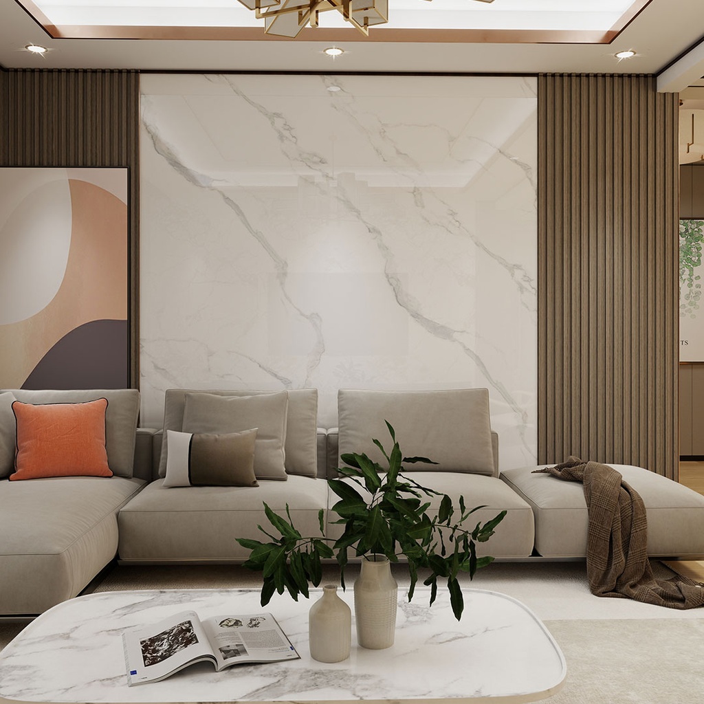 [VEL1000CRMR] GG Vellura Solid Core Wall Panel Carrara Marble 2400mm x 1000mm