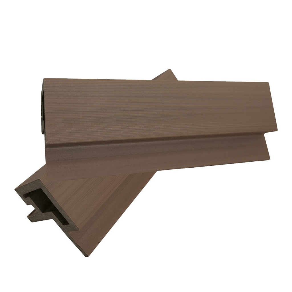 [PIMEXTT5000CB] GG Composite Slat Wall External Trim Choco Brown 5000mm x 49.5mm
