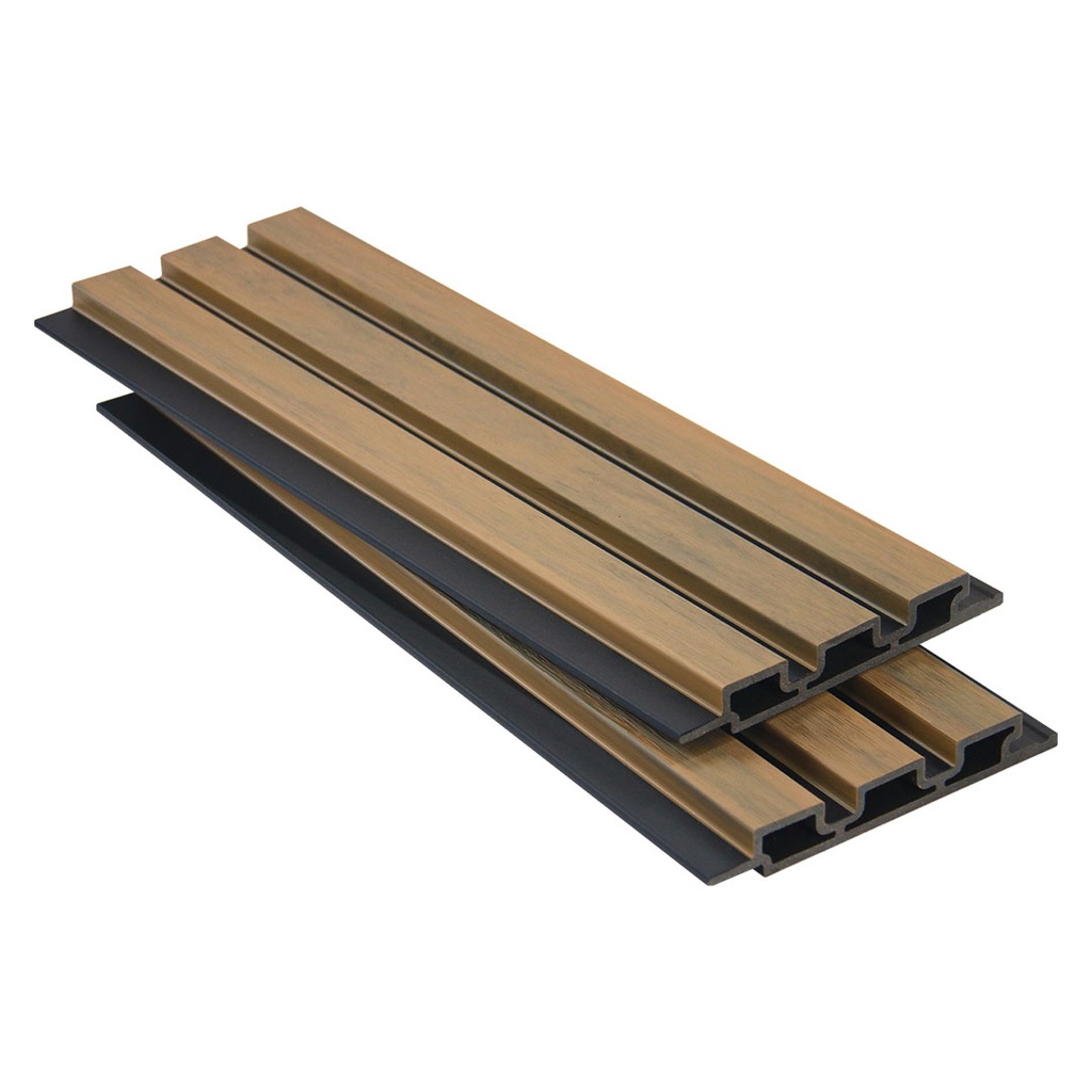 [WPC196PBG5000TK] GG Composite Slat Wall Blackline Series Teak 5000mm x 196mm