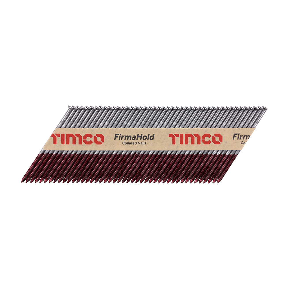 FirmaHold Collated Clipped Head Nails - Trade Pack - Ring Shank - Bright - 3.1 x 75 (Pack 2200)