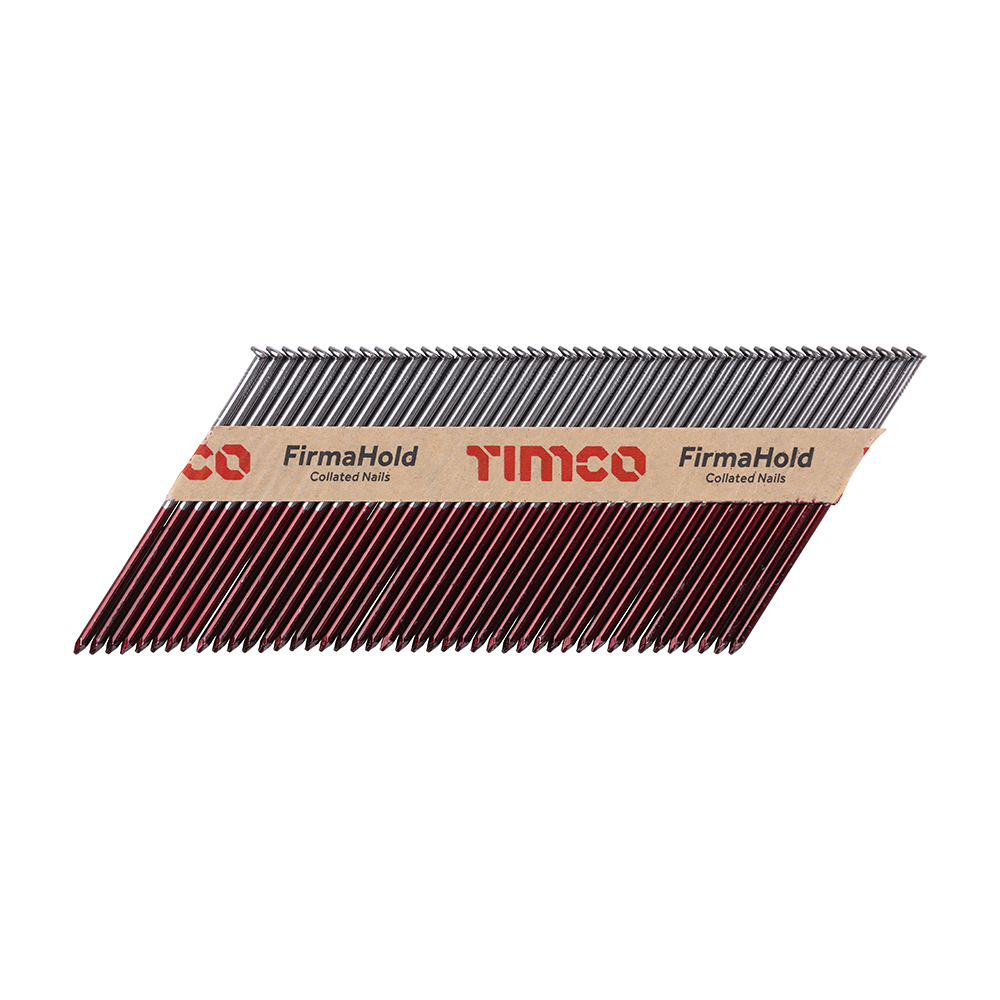FirmaHold Collated Clipped Head Nails - Trade Pack - Plain Shank - Bright - 3.1 x 90 (Pack 2200)