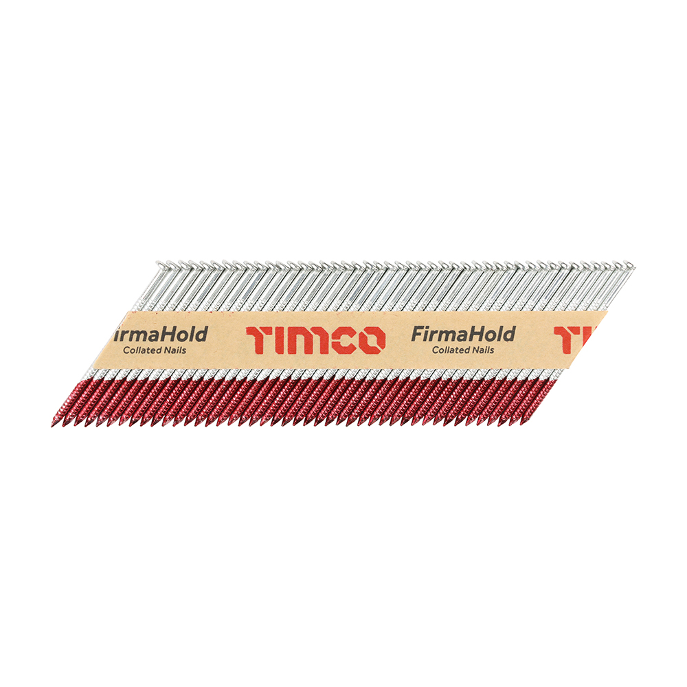 FirmaHold Collated Clipped Head Nails - Trade Pack - Ring Shank - FirmaGalv + - 2.8 x 63 (Pack 3300)