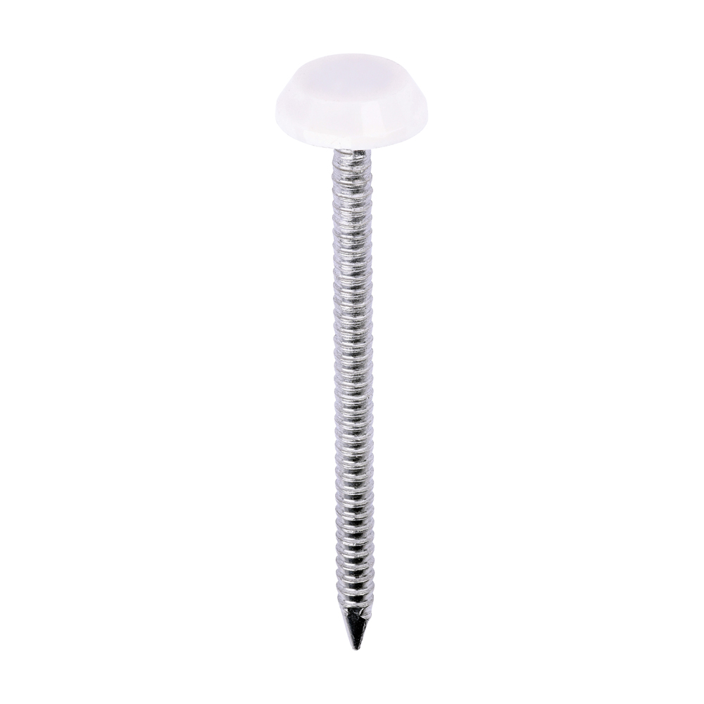 Polymer Headed Nails - A4 Stainless Steel - Cream - 50mm (Pack 100)