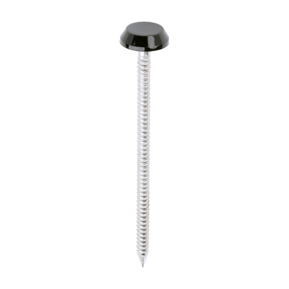 Polymer Headed Nails - A4 Stainless Steel - Black - 65mm (Pack 100)
