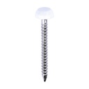 Polymer Headed Pins - A4 Stainless Steel - White - 25mm (Pack 250)