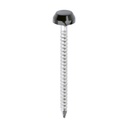 Polymer Headed Pins - A4 Stainless Steel - Black - 30mm (Pack 250)