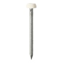 Polymer Headed Pins - Stainless Steel - White - 25mm (Pack 65)