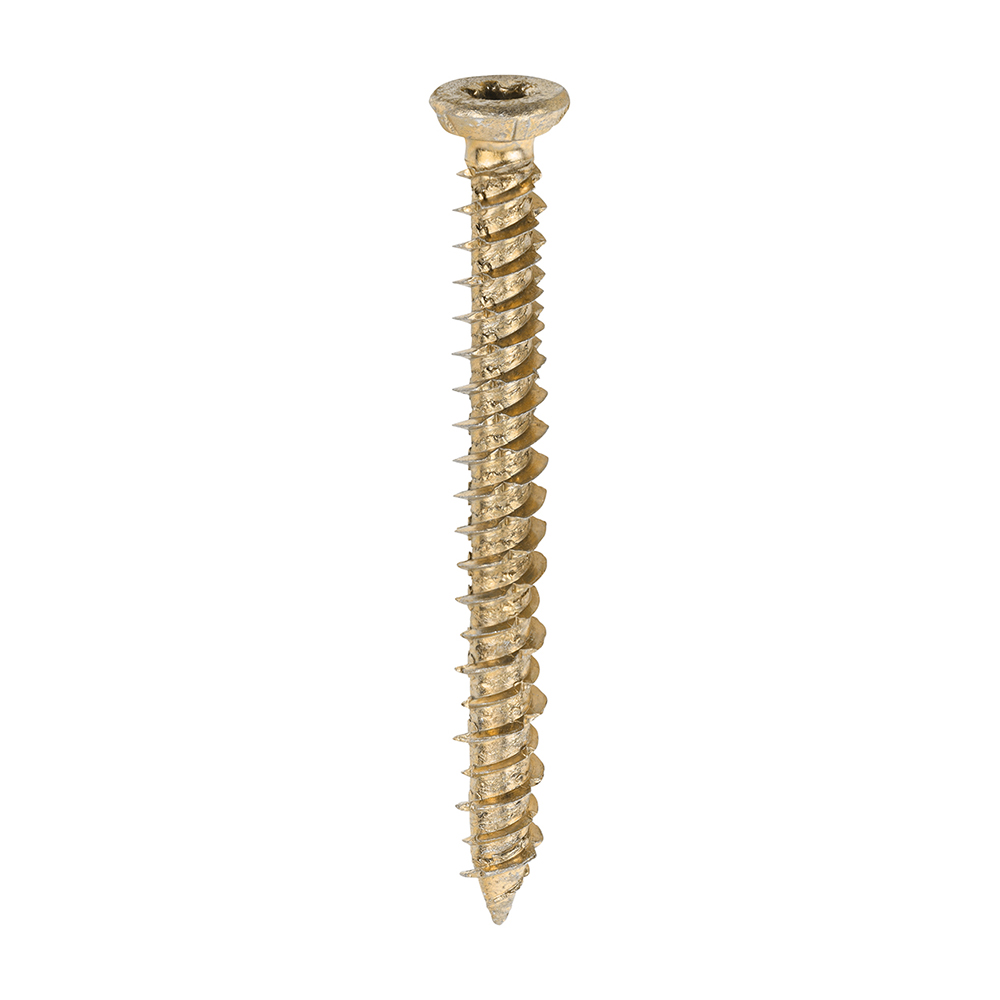 [00070TCON] Concrete Screws - TX - Flat Countersunk - Yellow - 7.5 x 70 (Pack 100)