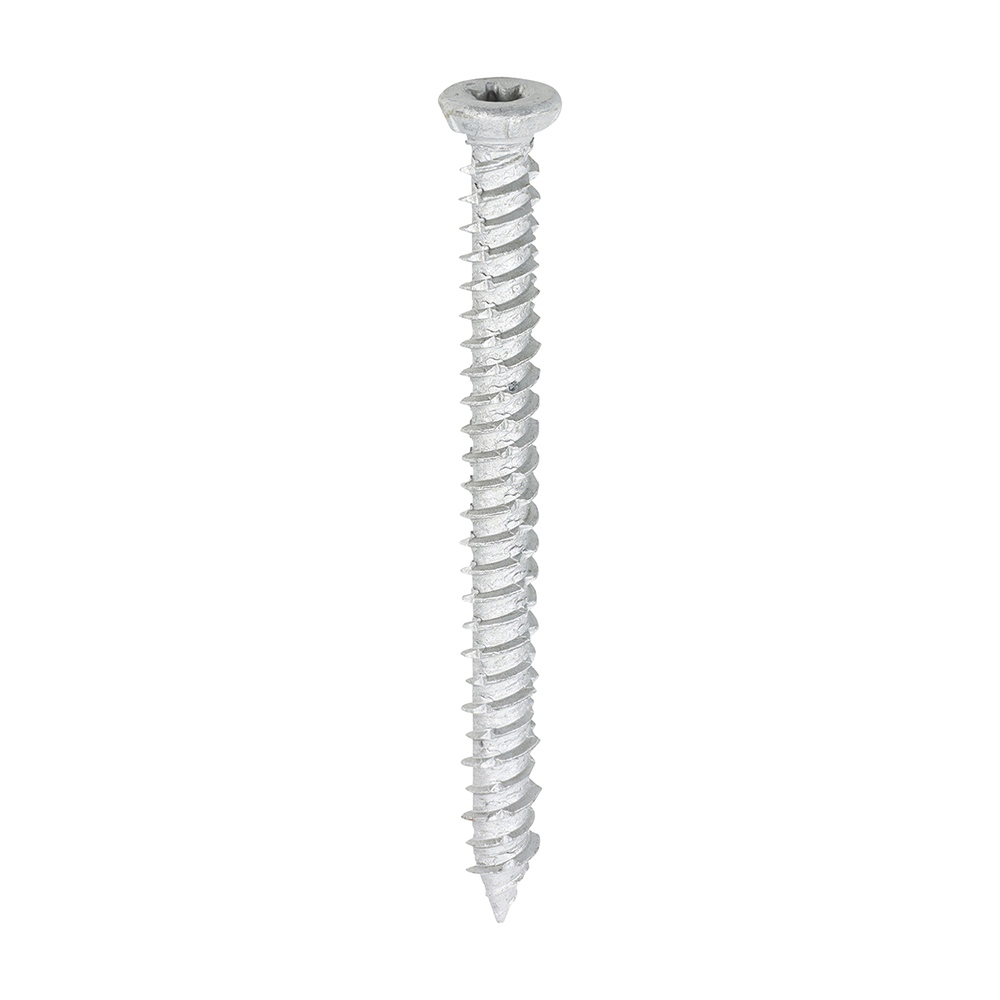 [80TCONR] Concrete Screw - TX - Flat Countersunk - Exterior - Silver - 7.5 x 80 (Pack 100)