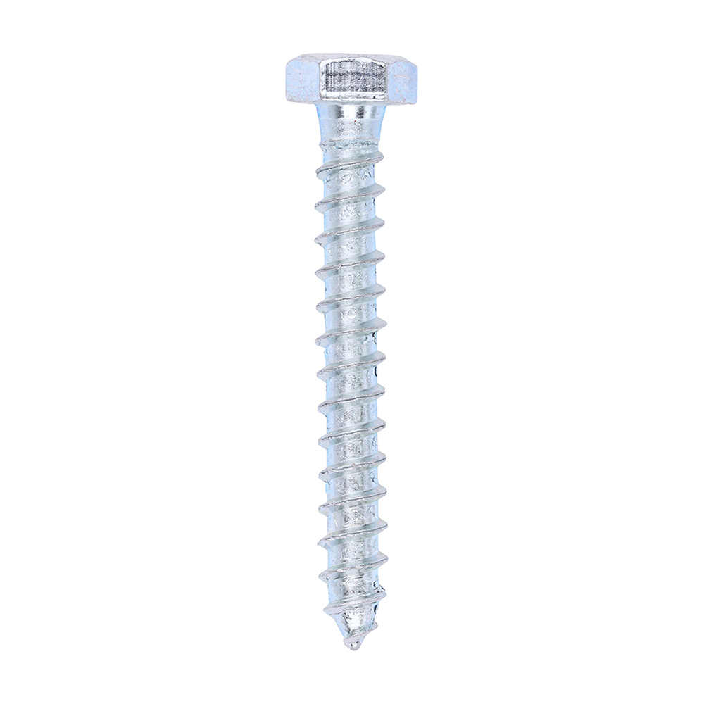 Coach Screws - Hex - Zinc - 8.0 x 60 (Pack 100)