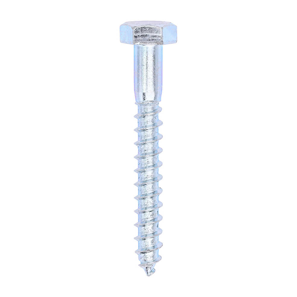 Coach Screws - Hex - Zinc - 10.0 x 80 (Pack 50)