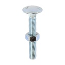 Carriage Bolts & Hex Nuts - Zinc - M6 x 40 (Pack 200)