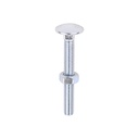 Carriage Bolts & Hex Nuts - Zinc - M6 x 50 (Pack 200)
