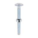 Carriage Bolts & Hex Nuts - Zinc - M6 x 60 (Pack 100)