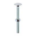 Carriage Bolts & Hex Nuts - Zinc - M6 x 65 (Pack 100)