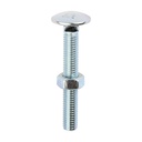 Carriage Bolts & Hex Nuts - Zinc - M8 x 60 (Pack 100)