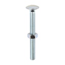 Carriage Bolts & Hex Nuts - Zinc - M10 x 100 (Pack 25)