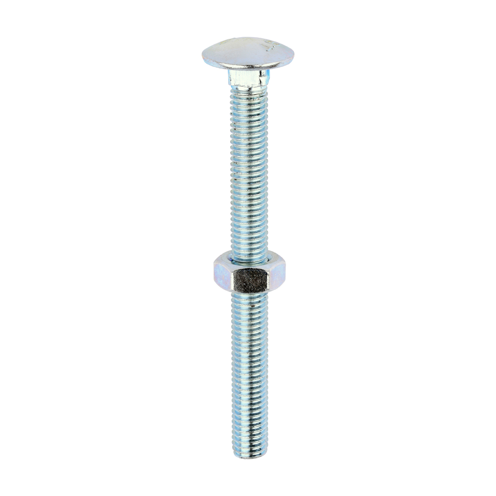 [10110CB] Carriage Bolts & Hex Nuts - Zinc - M10 x 110 (Pack 25)