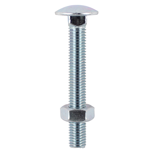 [1040CB] Carriage Bolts & Hex Nuts - Zinc - M10 x 40 (Pack 50)