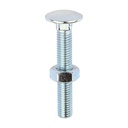 Carriage Bolts & Hex Nuts - Zinc - M10 x 65 (Pack 50)