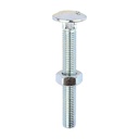 Carriage Bolts & Hex Nuts - Zinc - M10 x 80 (Pack 50)