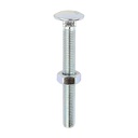 Carriage Bolts & Hex Nuts - Zinc - M10 x 90 (Pack 25)