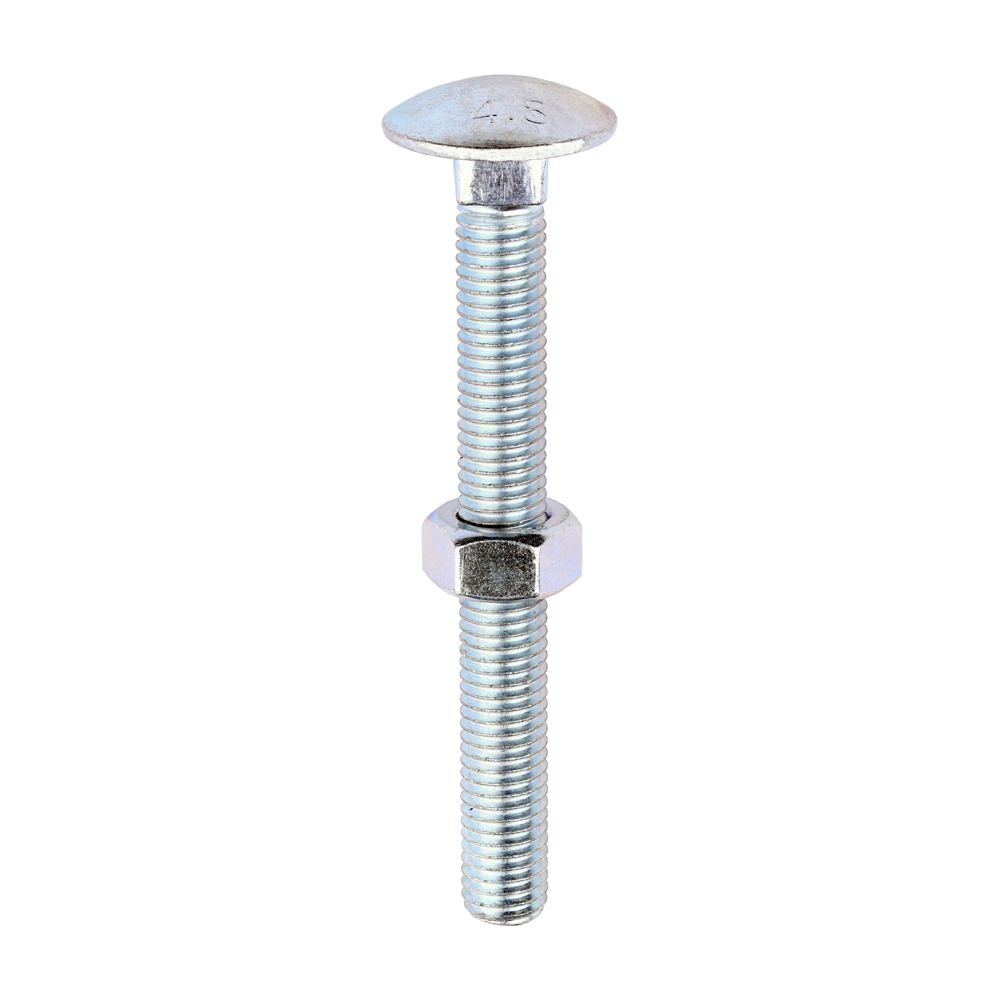 [12110CB] Carriage Bolts & Hex Nuts - Zinc - M12 x 110 (Pack 25)